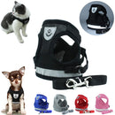 Coleira Peitoral Para Cães E Gatos Ajustável Com Guia
