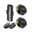 Microfone de Lapela Sem Fio - Conector Lightning/Tipo-c