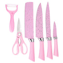 Kit de facas com 6 Peças Rosa