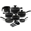 Conjunto Jogo de Panelas 10 Pçs Antiaderente Tampa de Vidro