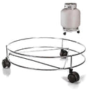 Suporte Para Botijão Com Rodinha Cromado Aço Inox
